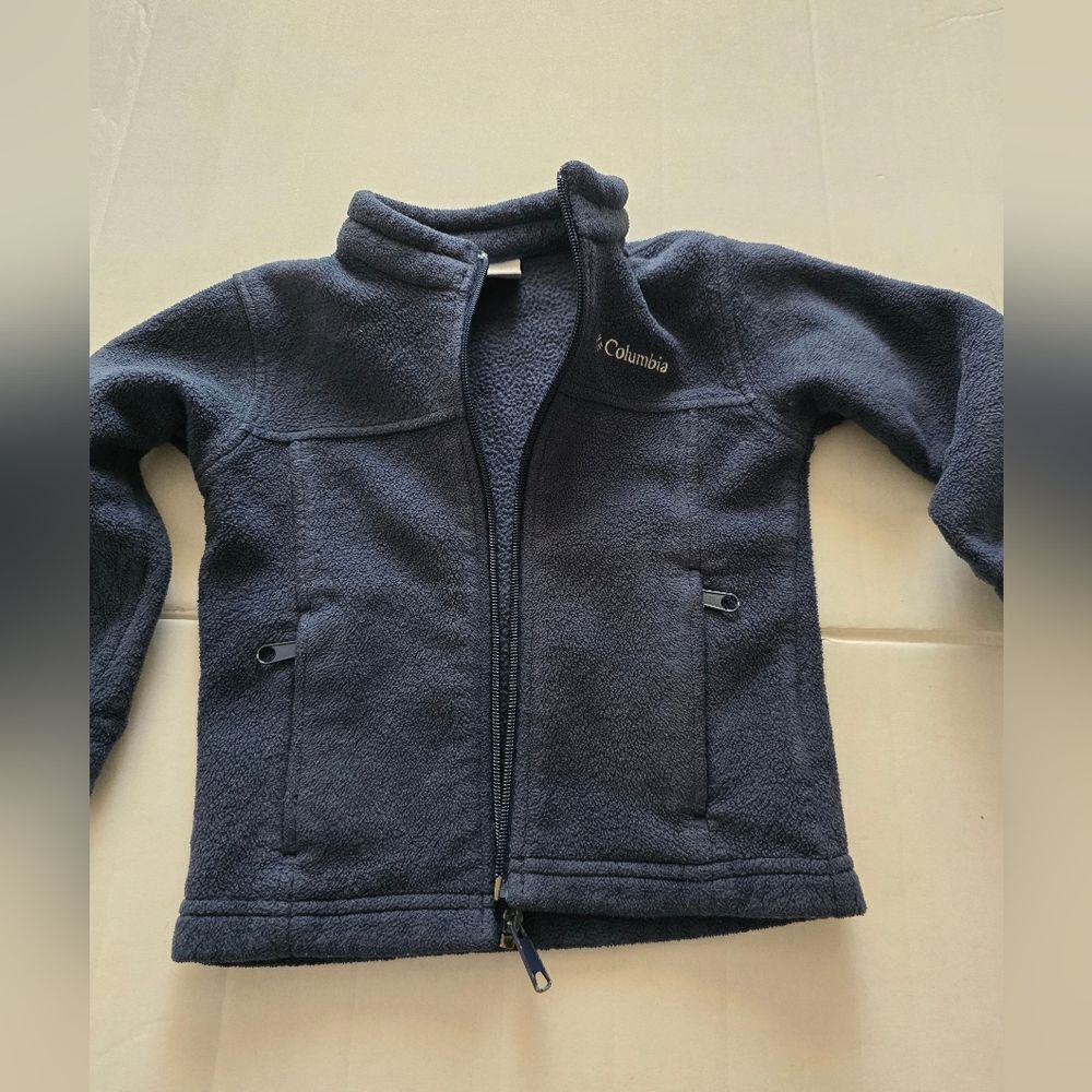 Columbia Zip Up Kids Sweater Size 3T In Blue
